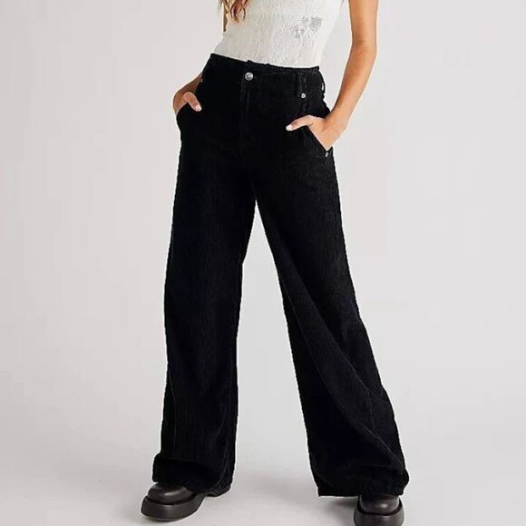 Harlow Wide Leg Corduroy Pants - Size 30 (Free People) - Picture 6 of 10